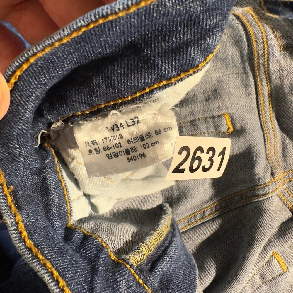 Levi's 514 Straight Fit Jeans Mens 34x32 Blue Denim Baggy Casual Streetwear